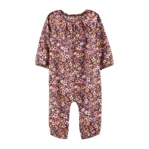 Carter’s Baby Girl Floral Twill Jumpsuit 12 Mos